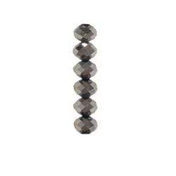 AussieSuperStore Jewellery Making Supplies Grey Bead Crystal Squashed Facet 6mm 42pcs (in 5 colours) Bead Crystal Squashed Facet 6mm 42pcs | Jewellery Making Beads 9323823153564 CRY034